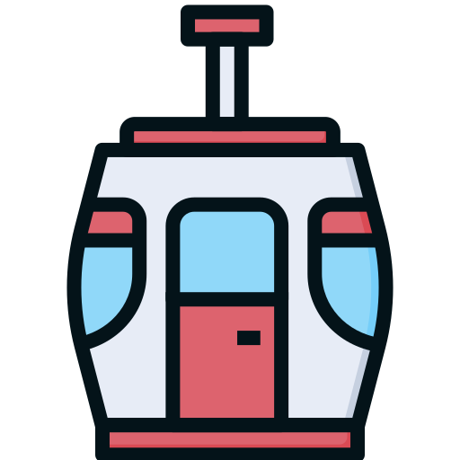 teleférico Generic Outline Color icono
