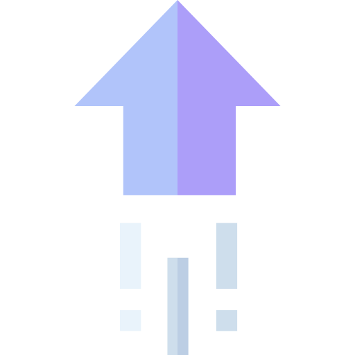 flecha arriba Basic Straight Flat icono
