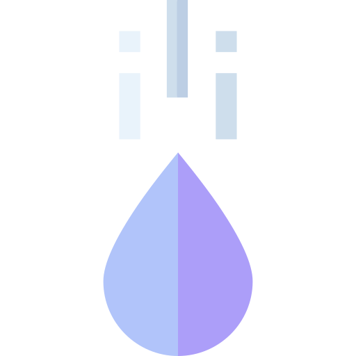 waterdruppel Basic Straight Flat icoon