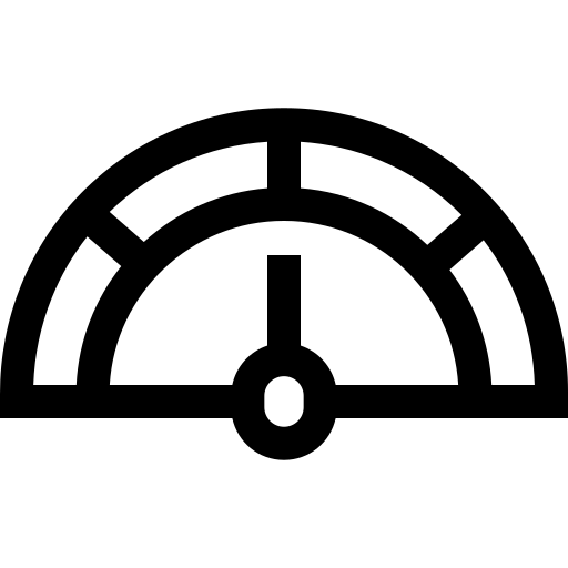 snelheidsmeter Basic Straight Lineal icoon