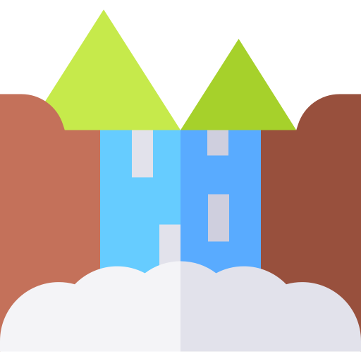 Waterfall Basic Straight Flat icon