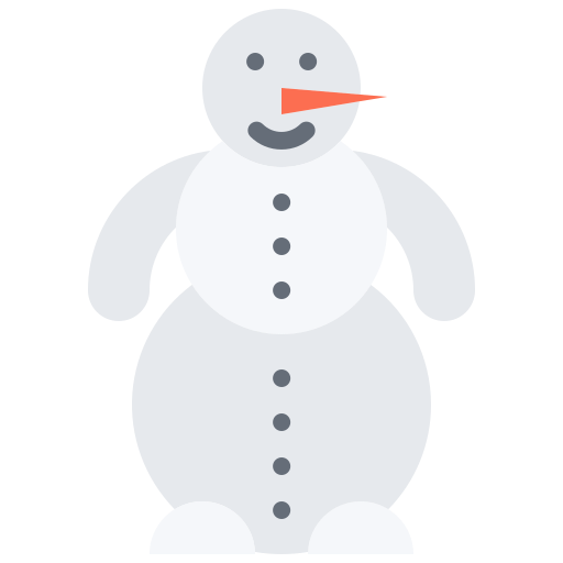 Снеговик Coloring Flat иконка