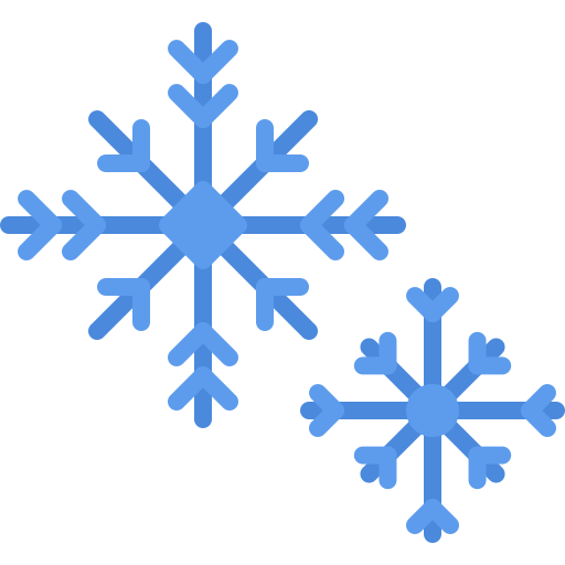sneeuwvlokken Coloring Flat icoon