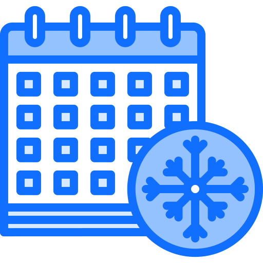 calendario Coloring Blue icono