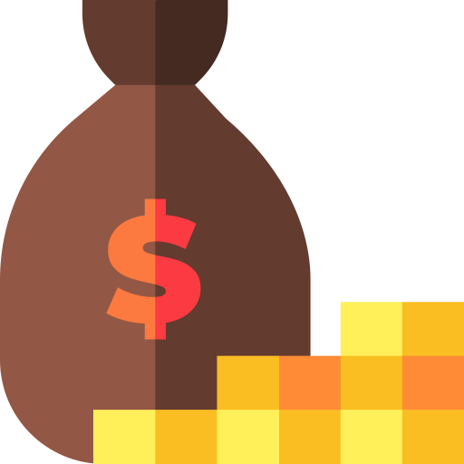 Money bag Basic Straight Flat icon