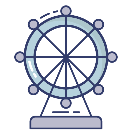 rueda de la fortuna Dinosoft Lineal Color icono