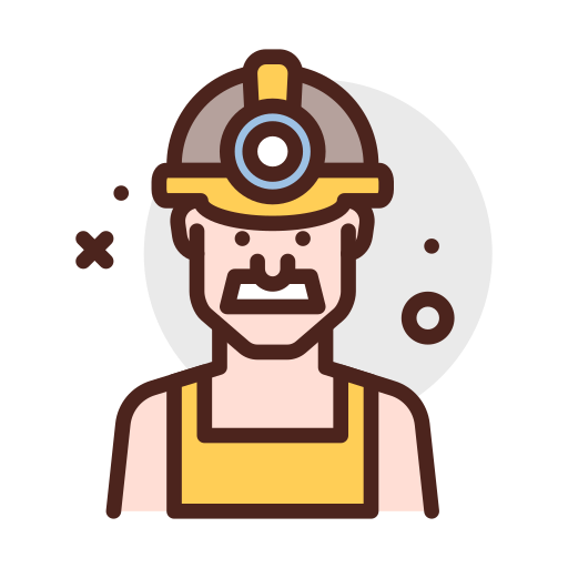 mijnwerker Darius Dan Lineal Color icoon