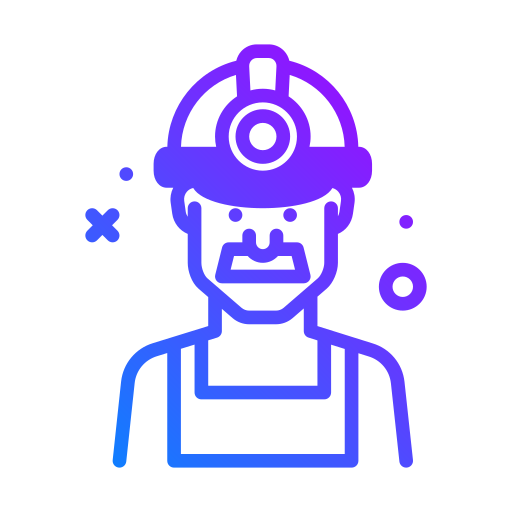 mijnwerker Generic Gradient icoon
