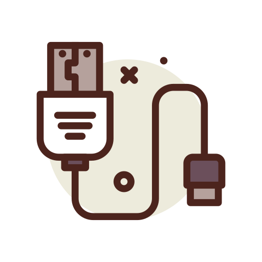 usb-anschluss Darius Dan Lineal Color icon