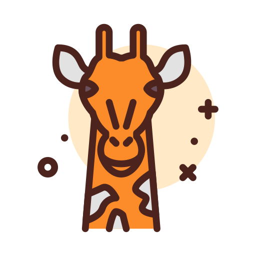 girafe Darius Dan Lineal Color Icône
