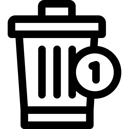 basura Basic Rounded Lineal icono