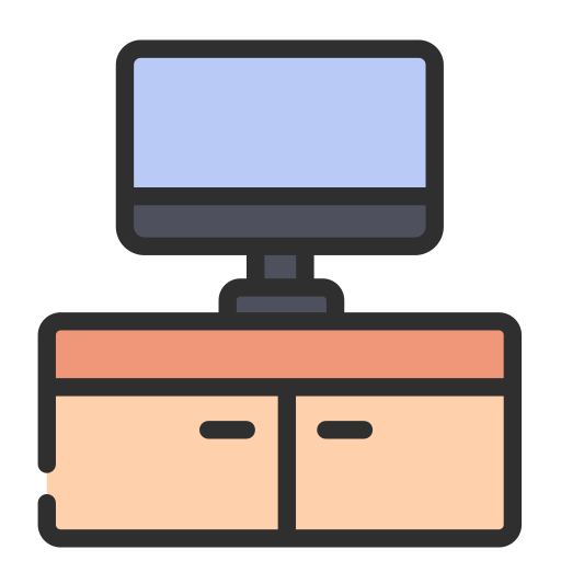 monitor de tv Generic Outline Color icono
