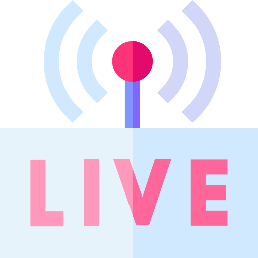 liveübertragung Basic Straight Flat icon