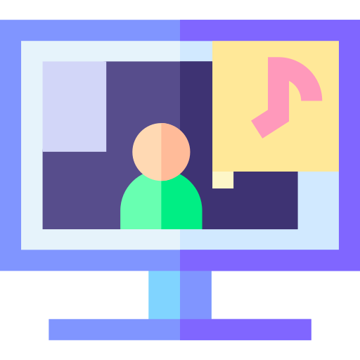 Video conference Basic Straight Flat icon