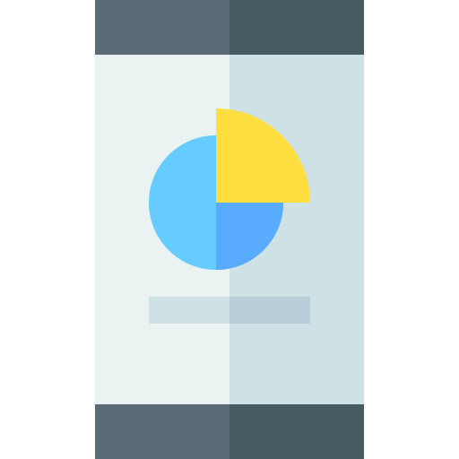 gráfico circular Basic Straight Flat icono