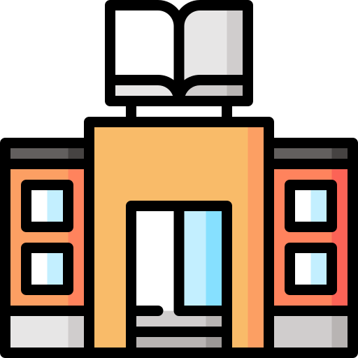 도서관 Special Lineal color icon