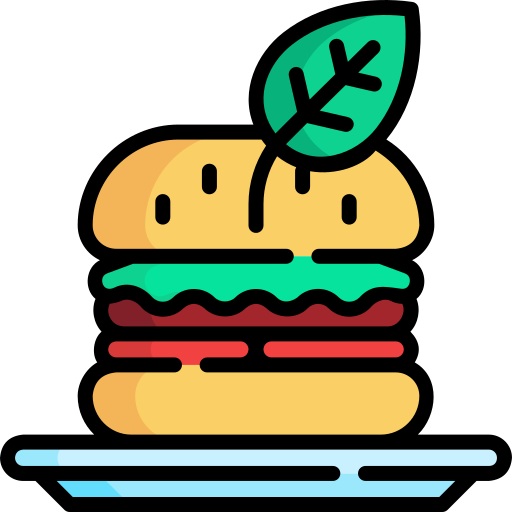 veganistische hamburger Special Lineal color icoon