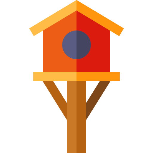 Bird house Basic Straight Flat icon