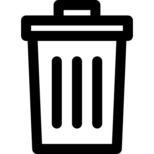 spazzatura Basic Rounded Lineal icona