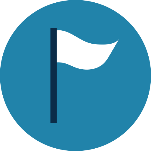 White flag Generic Circular icon