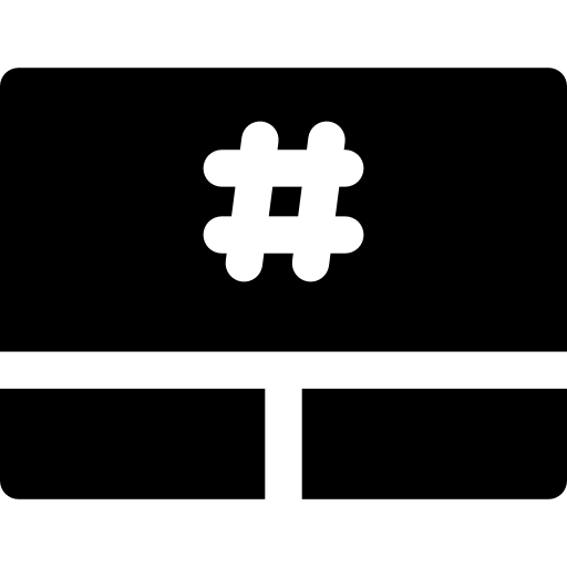 clave hash Basic Rounded Filled icono