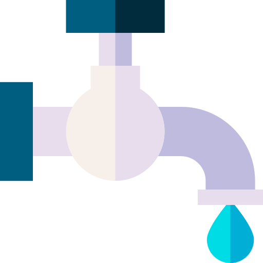Faucet Basic Straight Flat icon