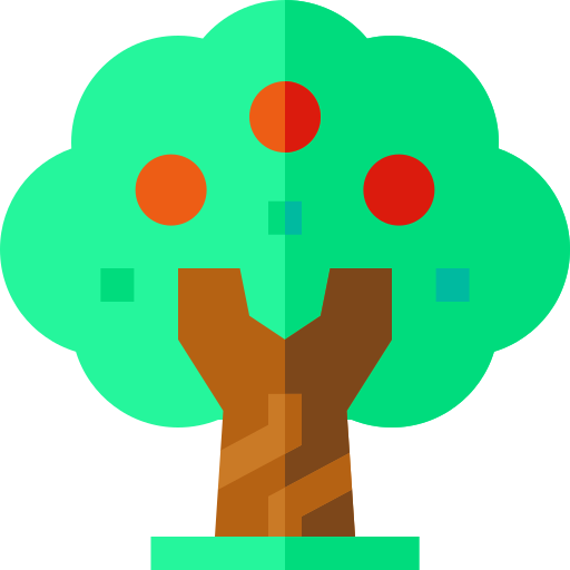 Apple tree Basic Straight Flat icon