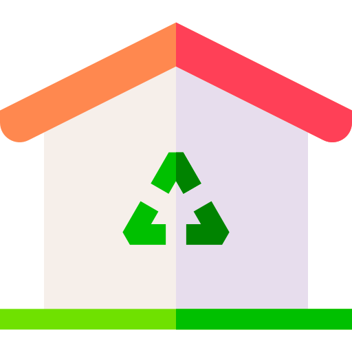 casa ecológica Basic Straight Flat icono