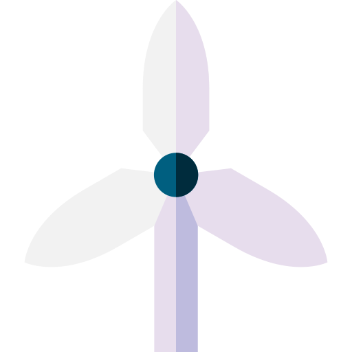 Énergie éolienne Basic Straight Flat Icône