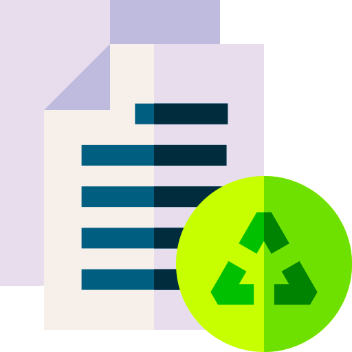 Paper recycle Basic Straight Flat icon