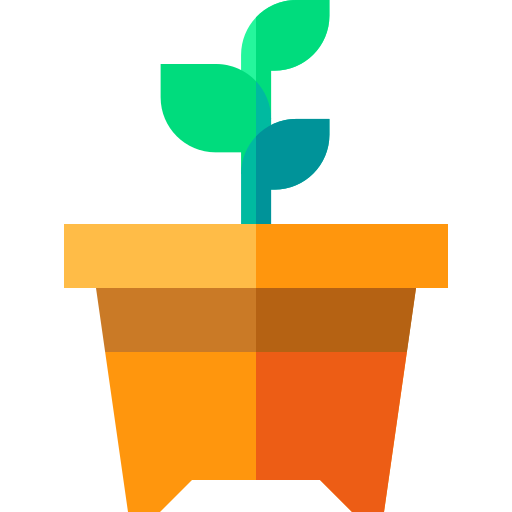 plantenpot Basic Straight Flat icoon