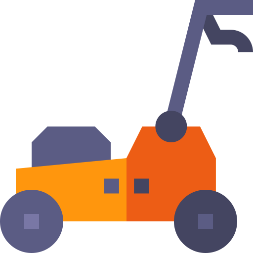 Lawn mower Basic Straight Flat icon