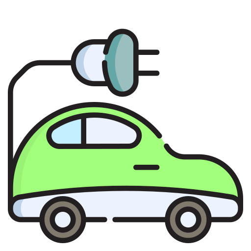 samochód elektryczny Generic Outline Color ikona