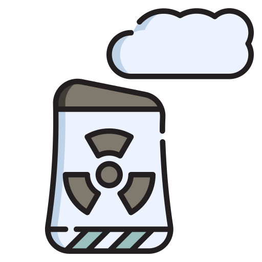 原子力 Generic Outline Color icon
