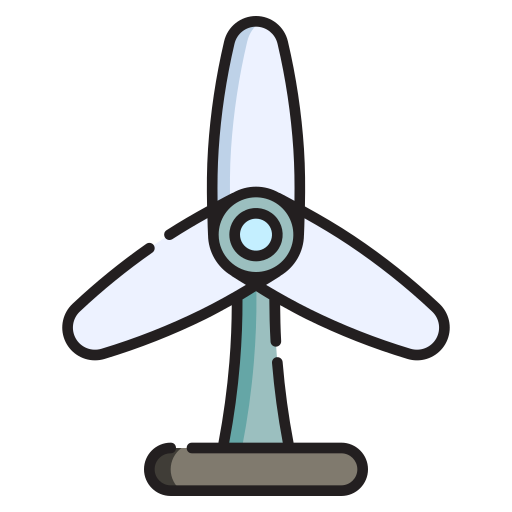 turbina eólica Generic Outline Color icono