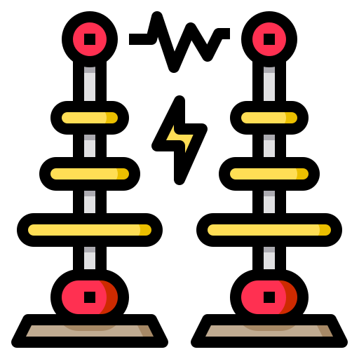 Tesla coil Phatplus Lineal Color icon