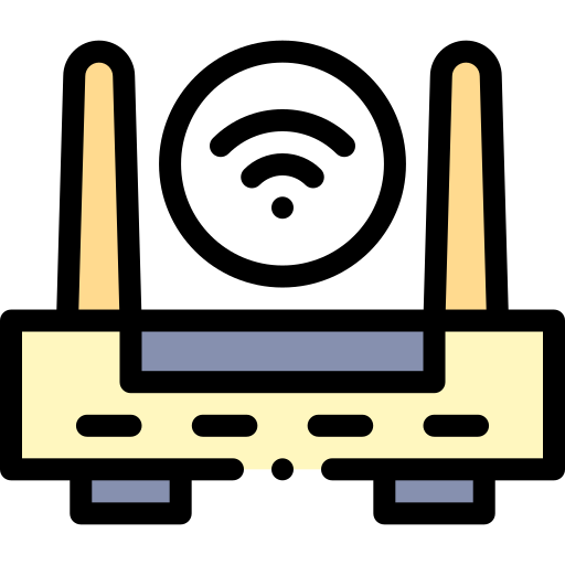 Router Detailed Rounded Lineal color icon