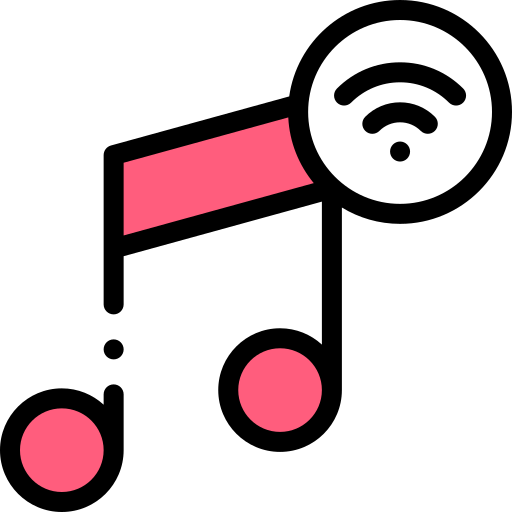 音楽 Detailed Rounded Lineal color icon