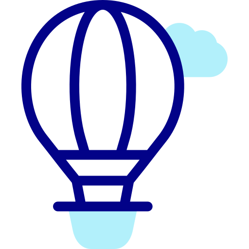 熱気球 Detailed Mixed Lineal color icon