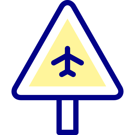 aeroporto Detailed Mixed Lineal color icona