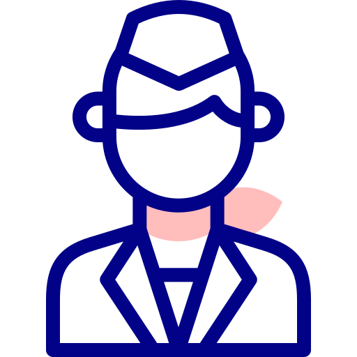 stewardess Detailed Mixed Lineal color icon