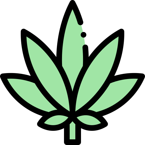 cannabis Detailed Rounded Lineal color icon