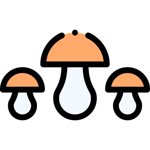 funghi Detailed Rounded Lineal color icona