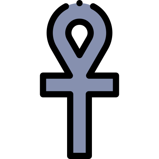 ankh Detailed Rounded Lineal color Ícone