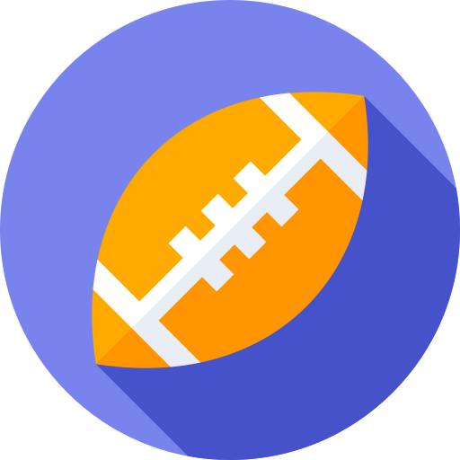 Rugby ball Flat Circular Flat icon