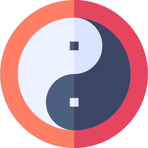 yin yang Basic Straight Flat Ícone