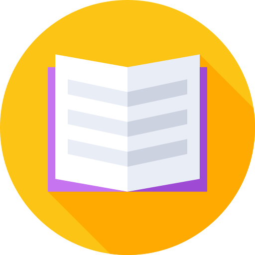 Open book Flat Circular Flat icon