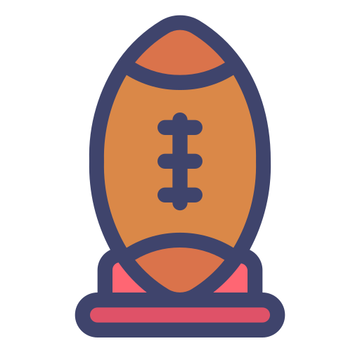 Rugby ball Generic Outline Color icon