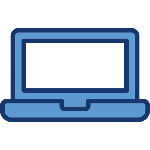 ordenador portátil Generic Blue icono