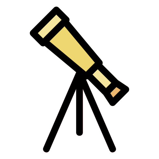 望遠鏡 Generic Outline Color icon